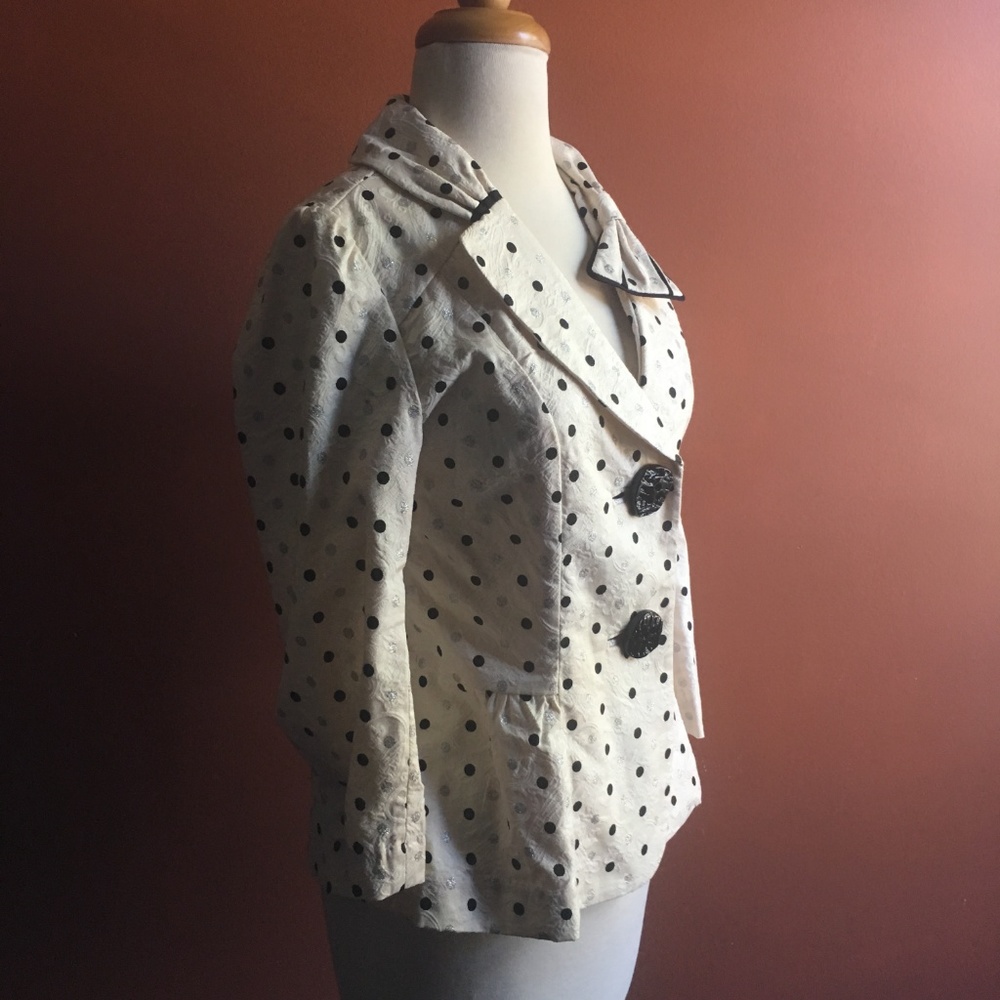 AN REN NEW YORK Polkadot Bow Jacket M - Picture 5 of 8